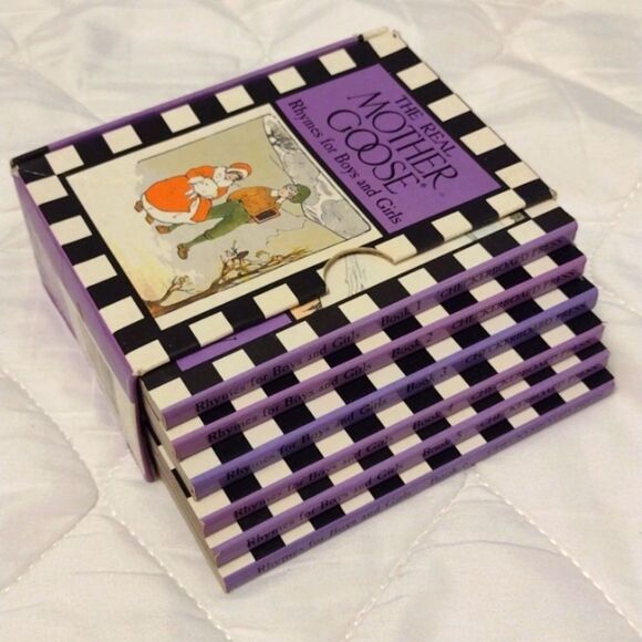 Vintage 1987 The Real Mother Goose Rhymes for Boys & Girls Mini‎ HC 6 Book Set - Picture 2 of 14